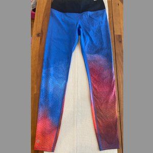 Athleta Speed Sonar Leggings, Ombre Multicolor, Size Small